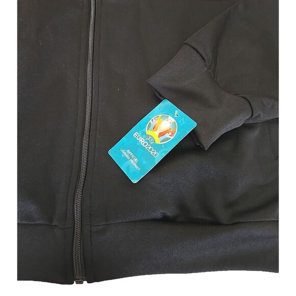 UEFA Euro 2020 Germany Track Jacket Black Red Zip Up Retro Football Style XL - Picture 3 of 9